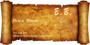 Bucz Bene névjegykártya
